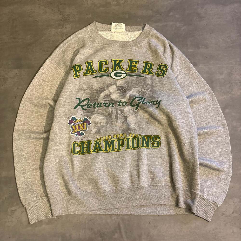 Vintage 90s Green Bay Packers Super Bowl XXXI Champions Sweatshirt Size M